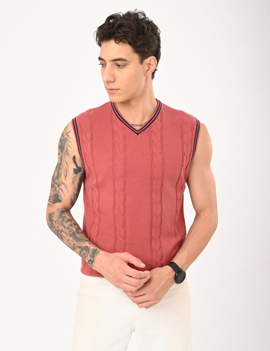 Halston Knit vest - CORAL