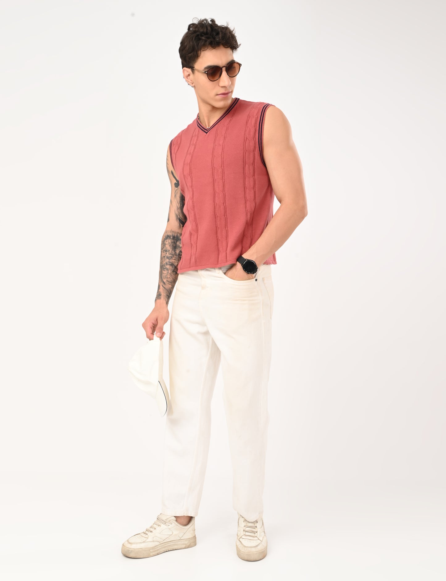 Halston Knit vest - CORAL