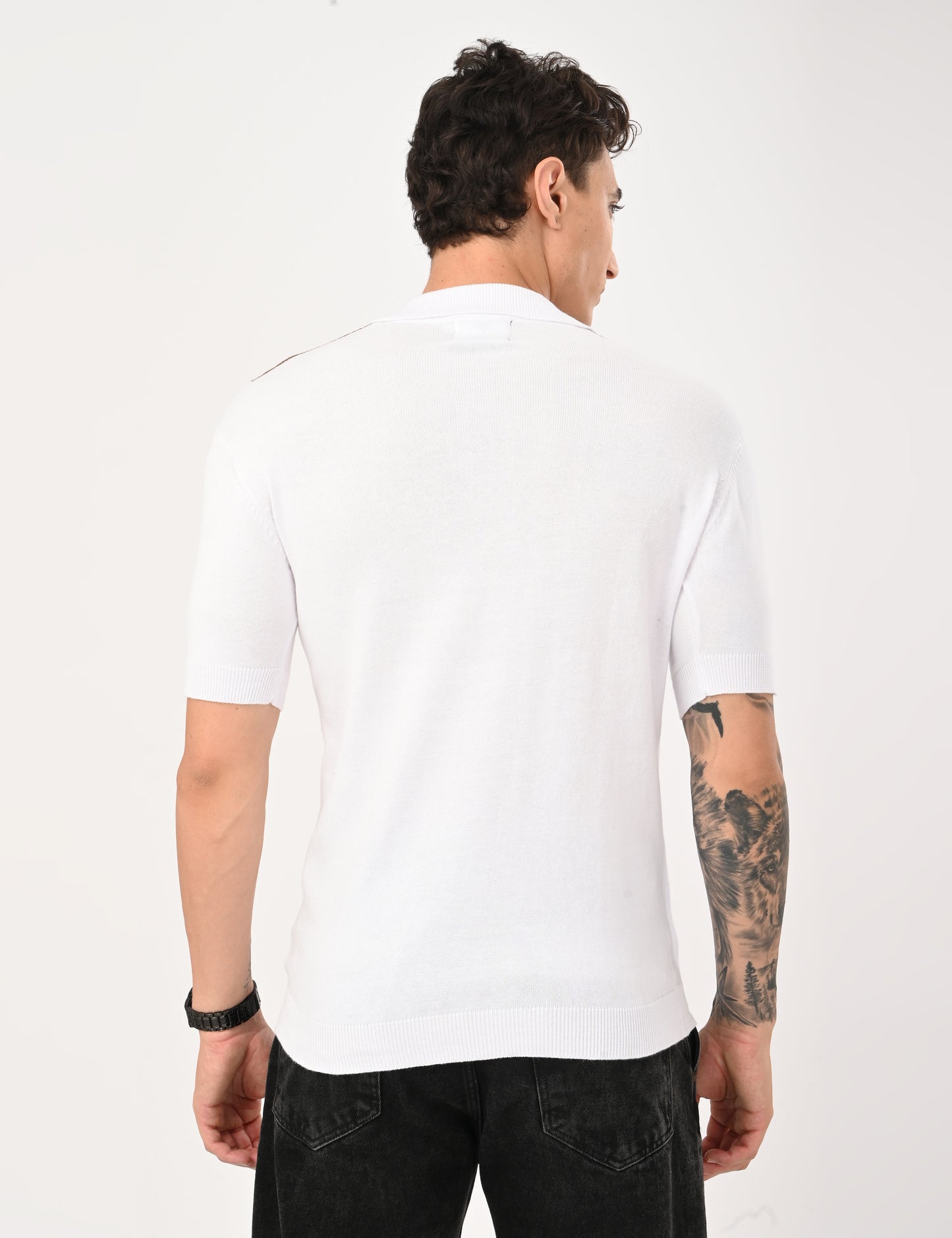 Solmare knitted Polo - WHITE