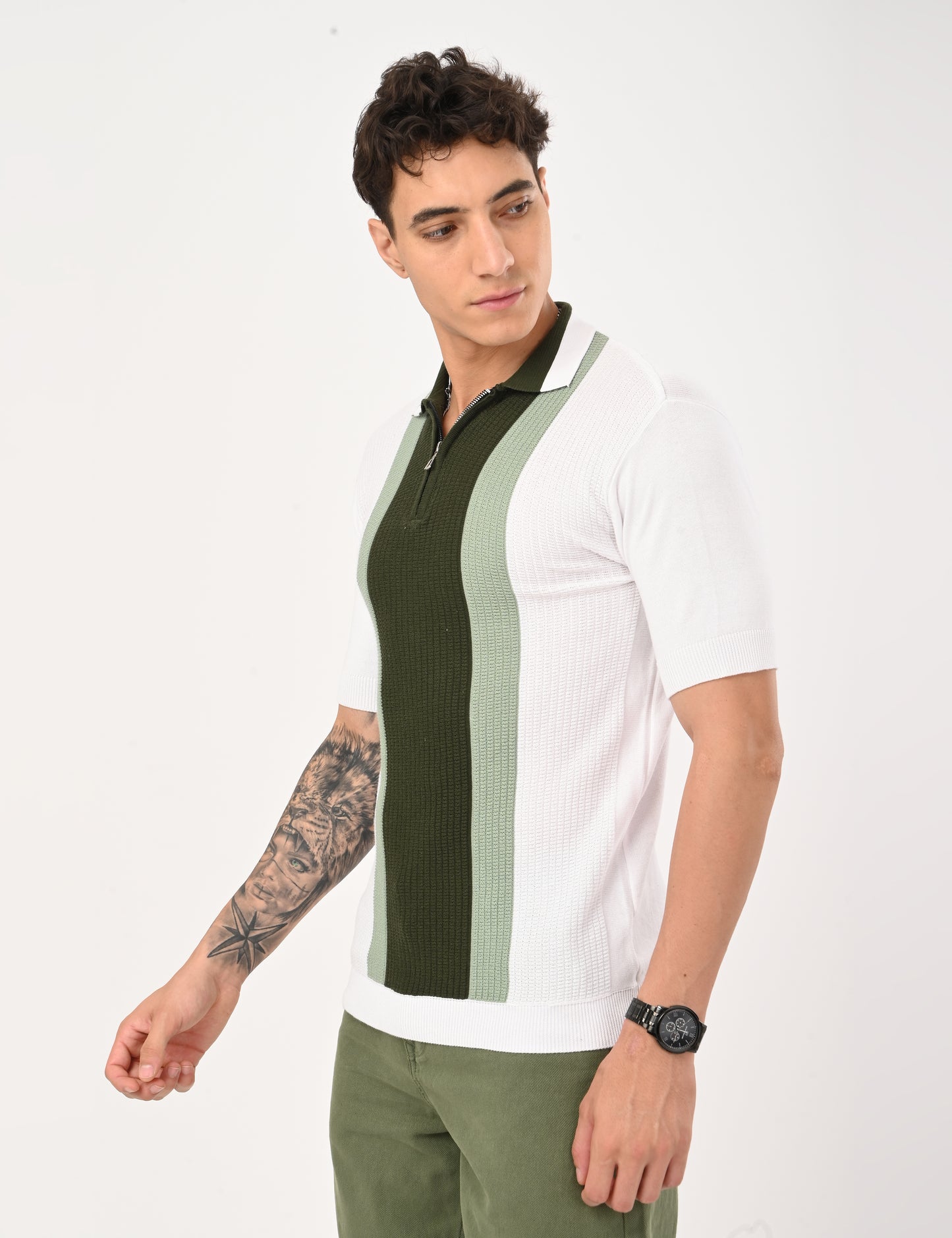 Elvar Knitted Polo - WHITE
