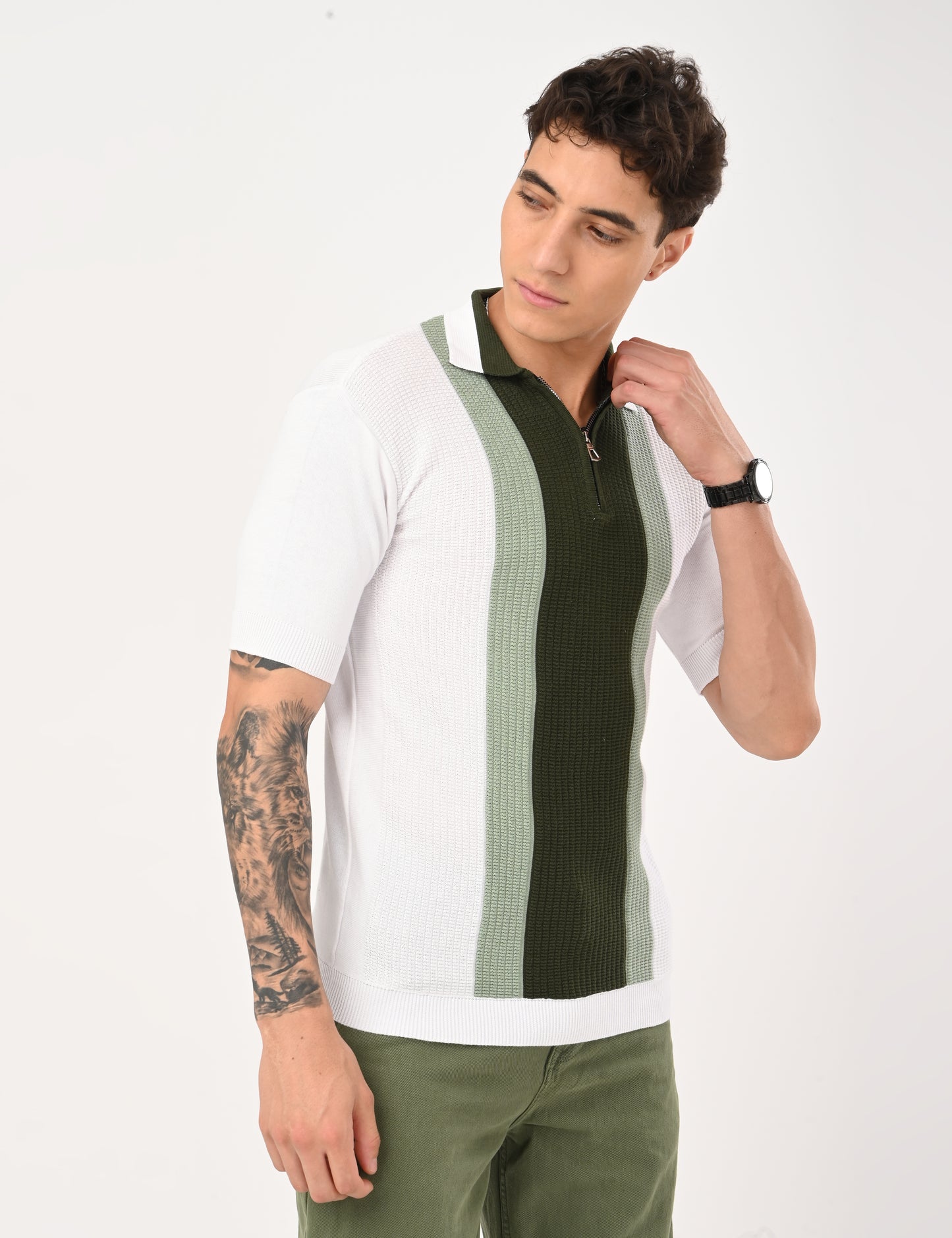 Elvar Knitted Polo - WHITE