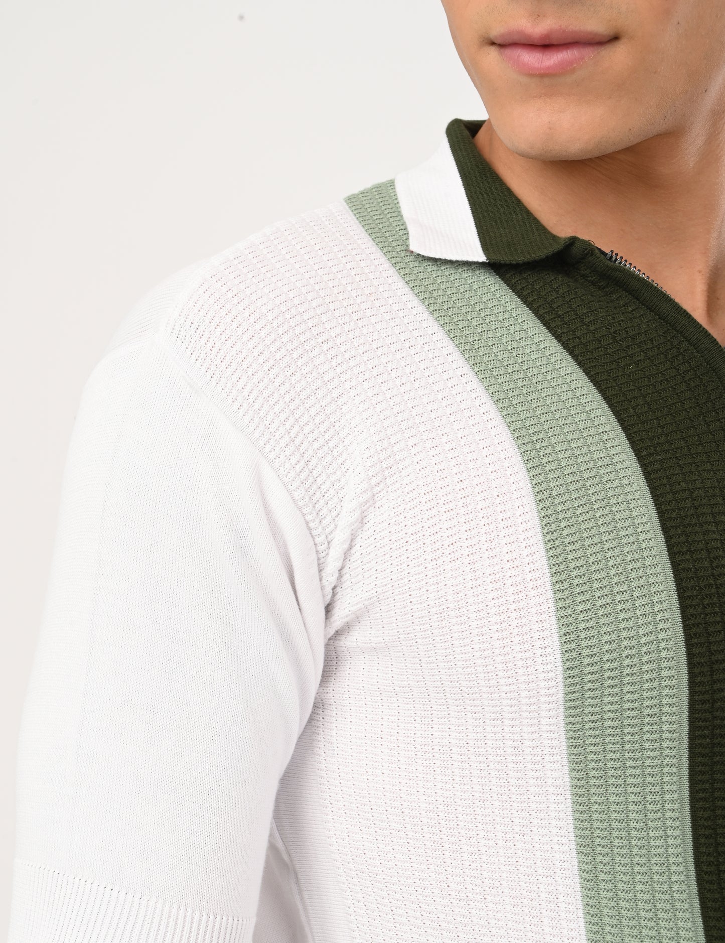 Elvar Knitted Polo - WHITE