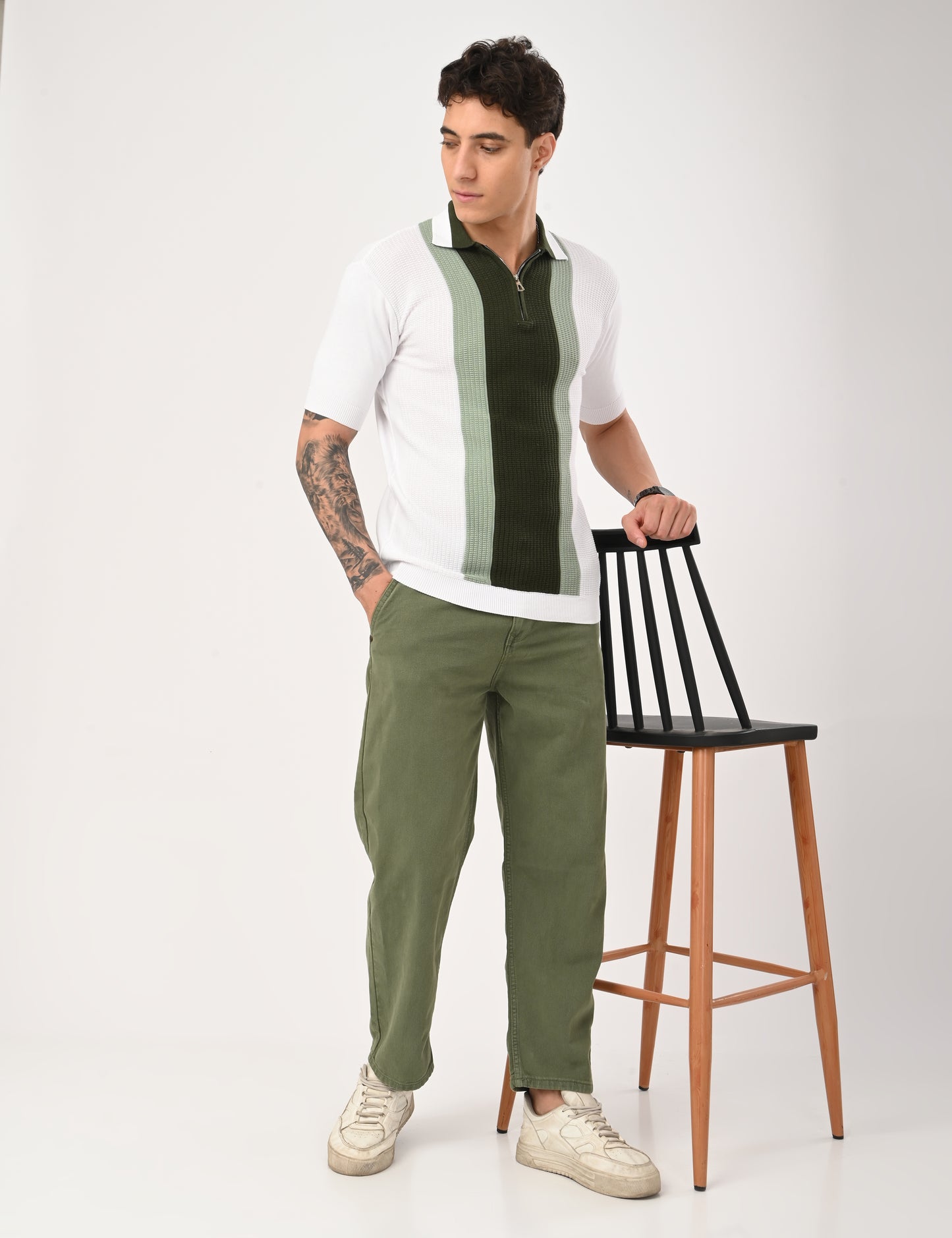 Elvar Knitted Polo - WHITE