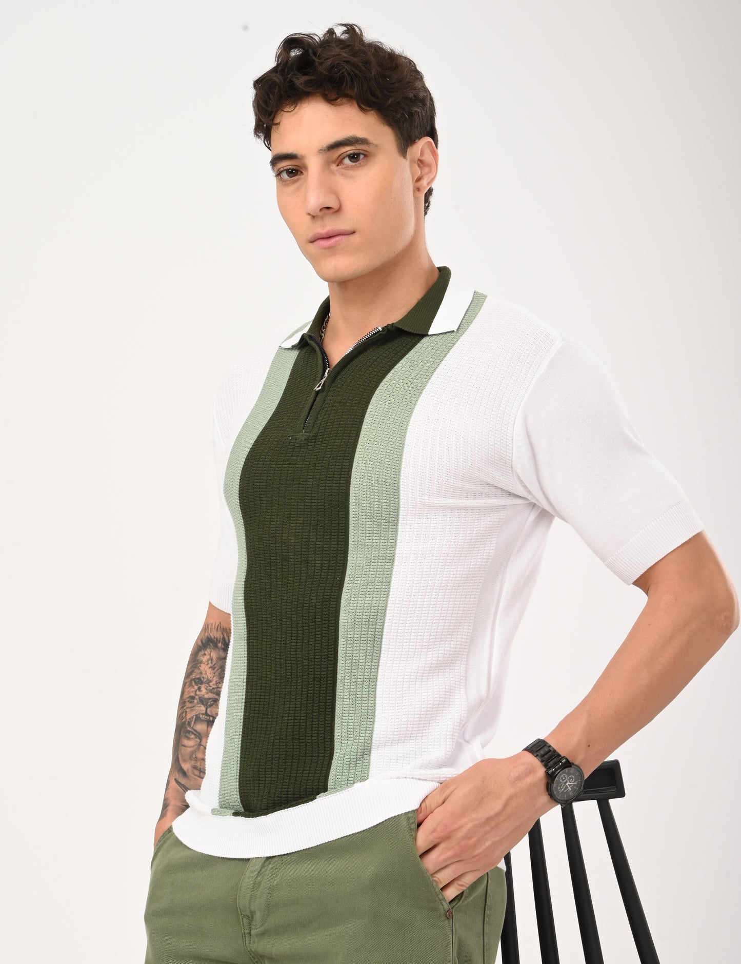 Elvar Knitted Polo - WHITE