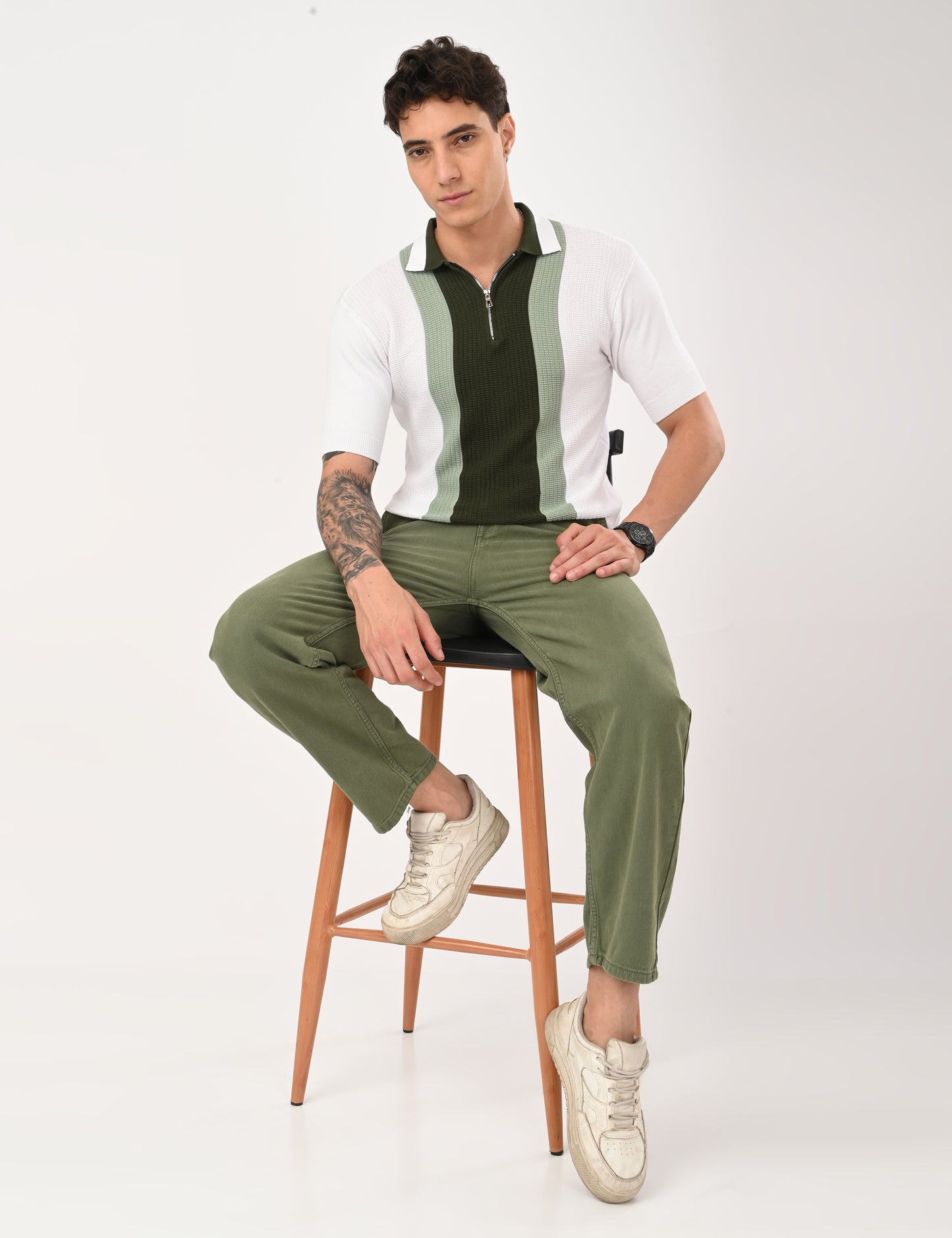 Elvar Knitted Polo - WHITE