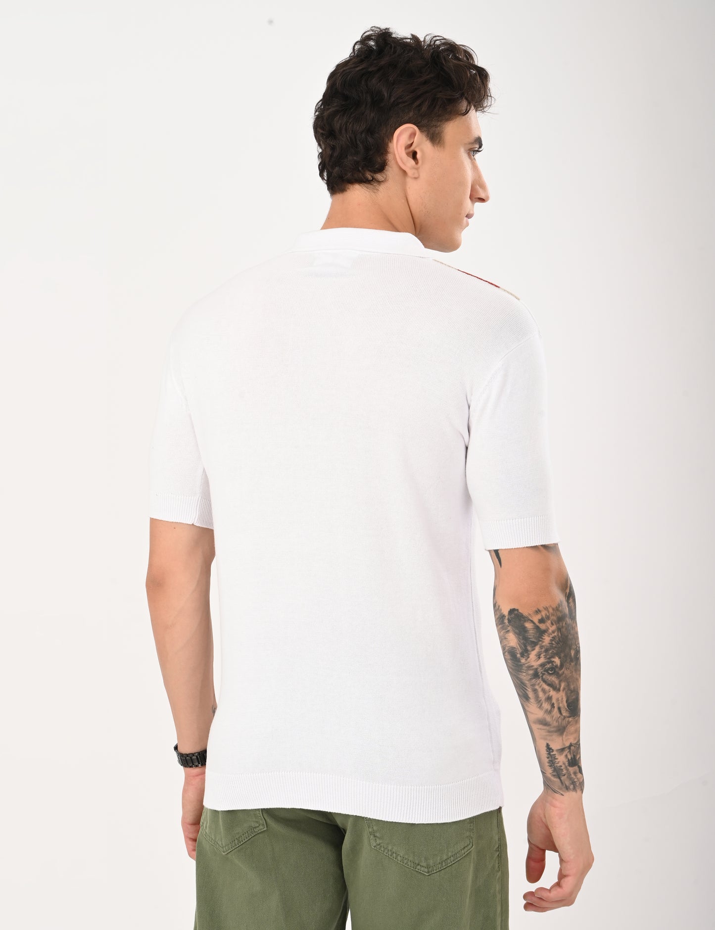 Venturo Knitted Polo - WHITE