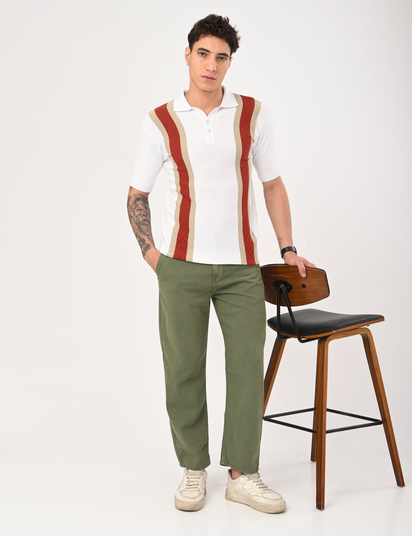 Venturo Knitted Polo - WHITE