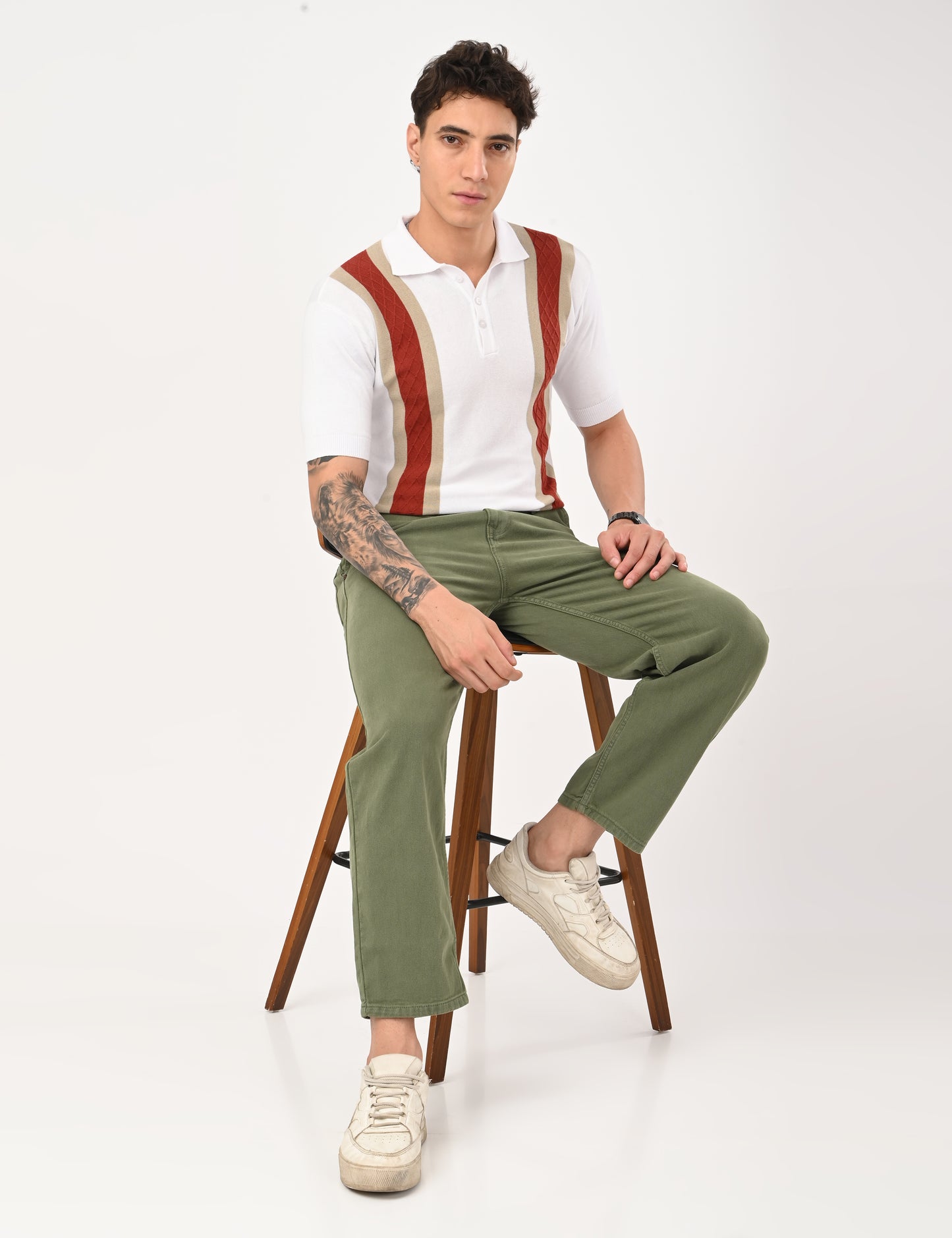 Venturo Knitted Polo - WHITE