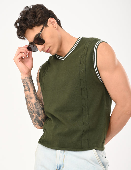 Westford Summer Vest - OLIVE