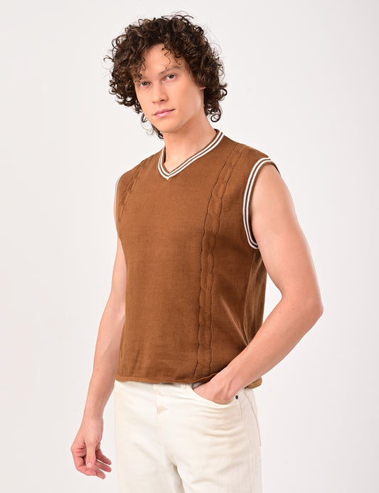 Westford Summer Vest -  BROWN