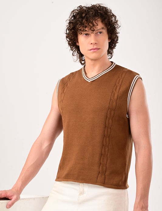 Westford Summer Vest -  BROWN