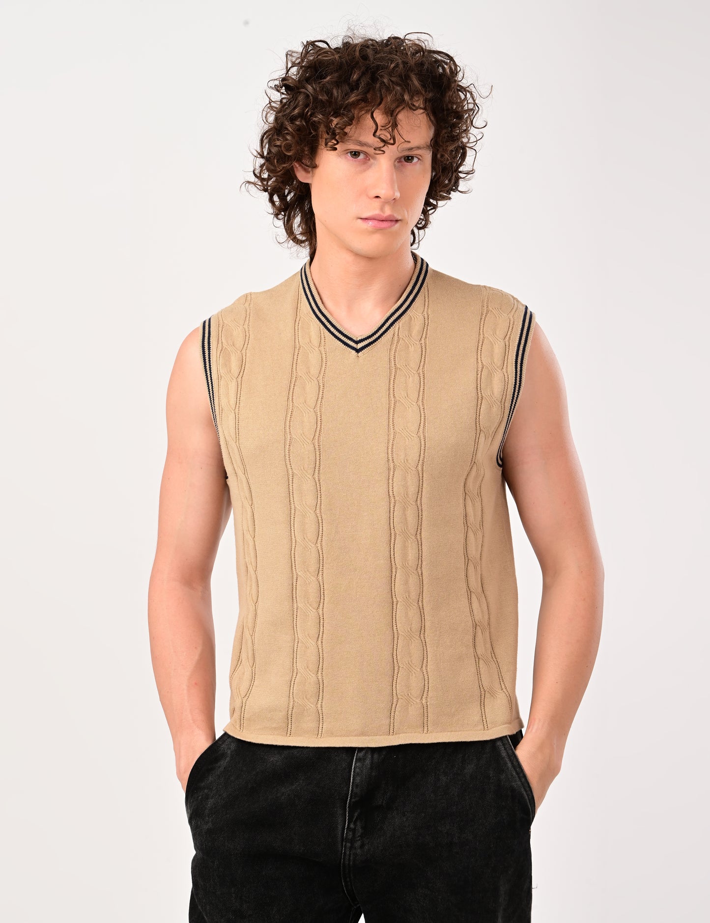 Halston Knit vest - BEIGE