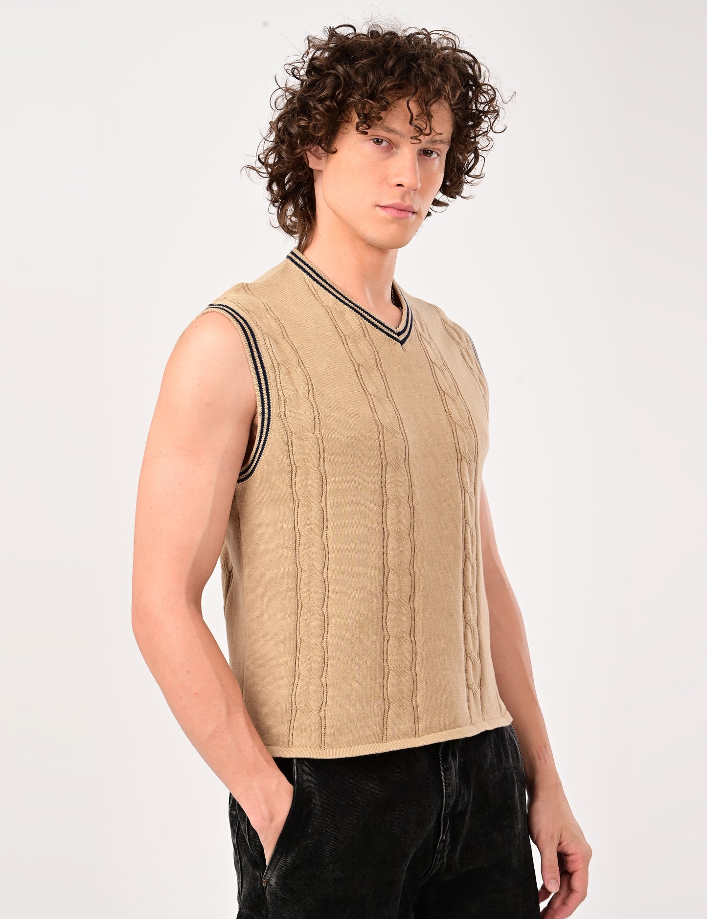 Halston Knit vest - BEIGE