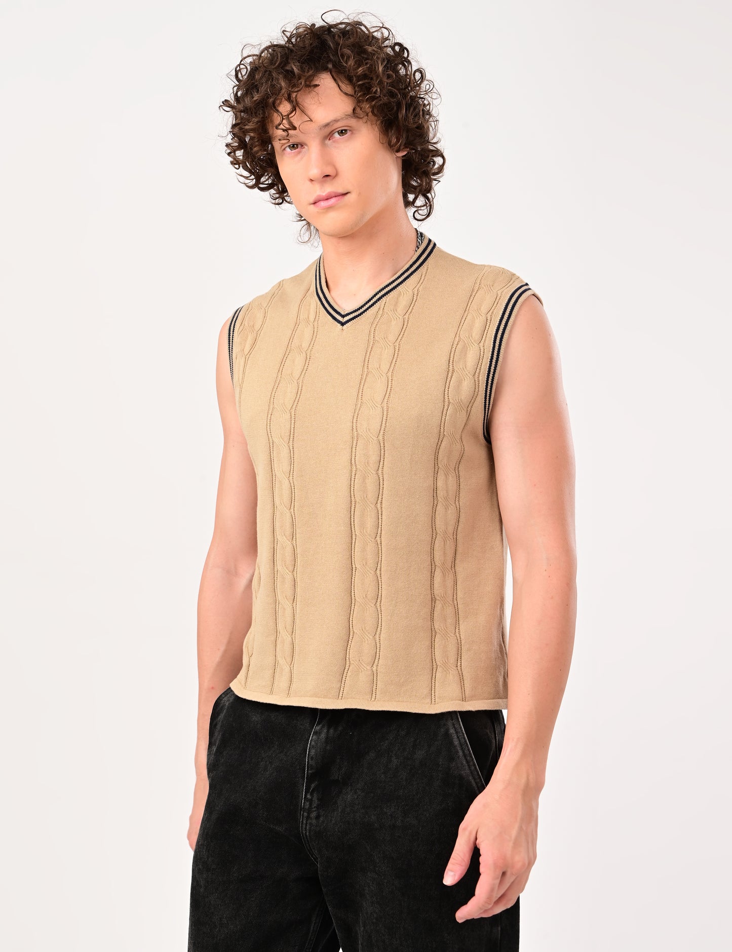 Halston Knit vest - BEIGE