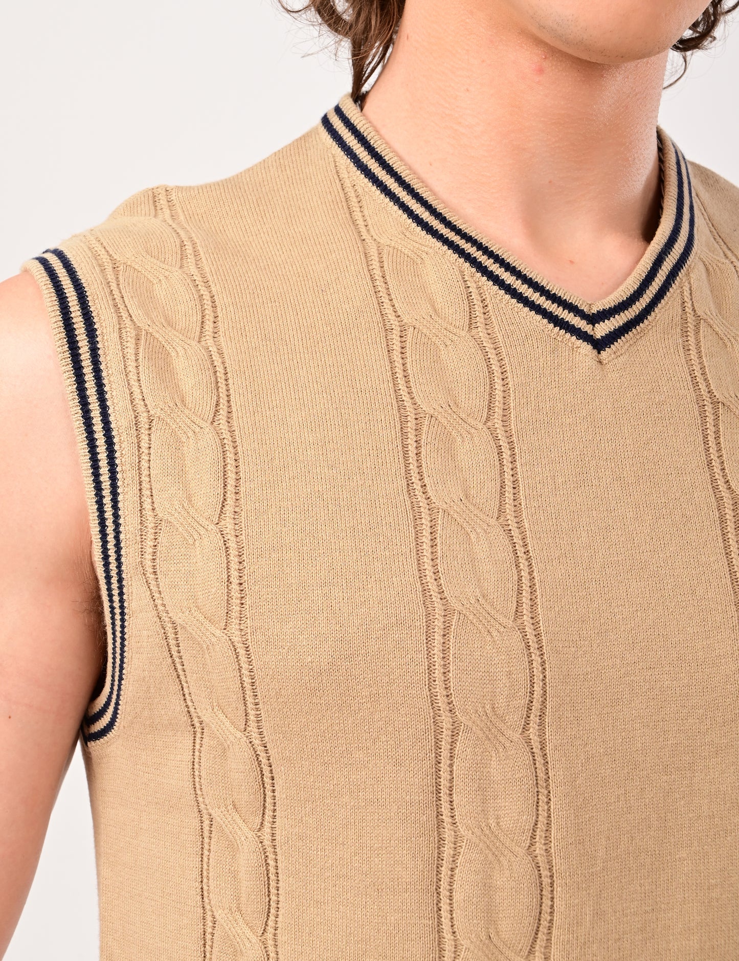 Halston Knit vest - BEIGE