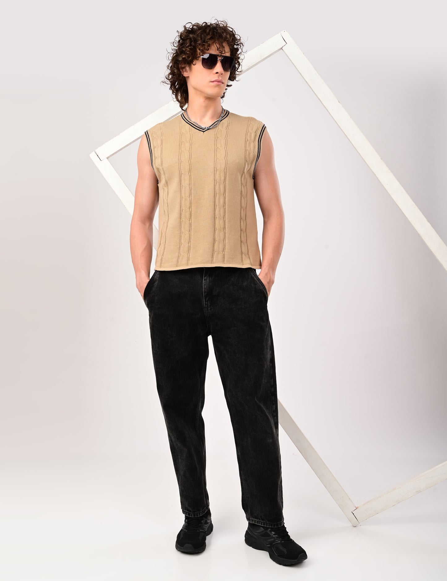 Halston Knit vest - BEIGE