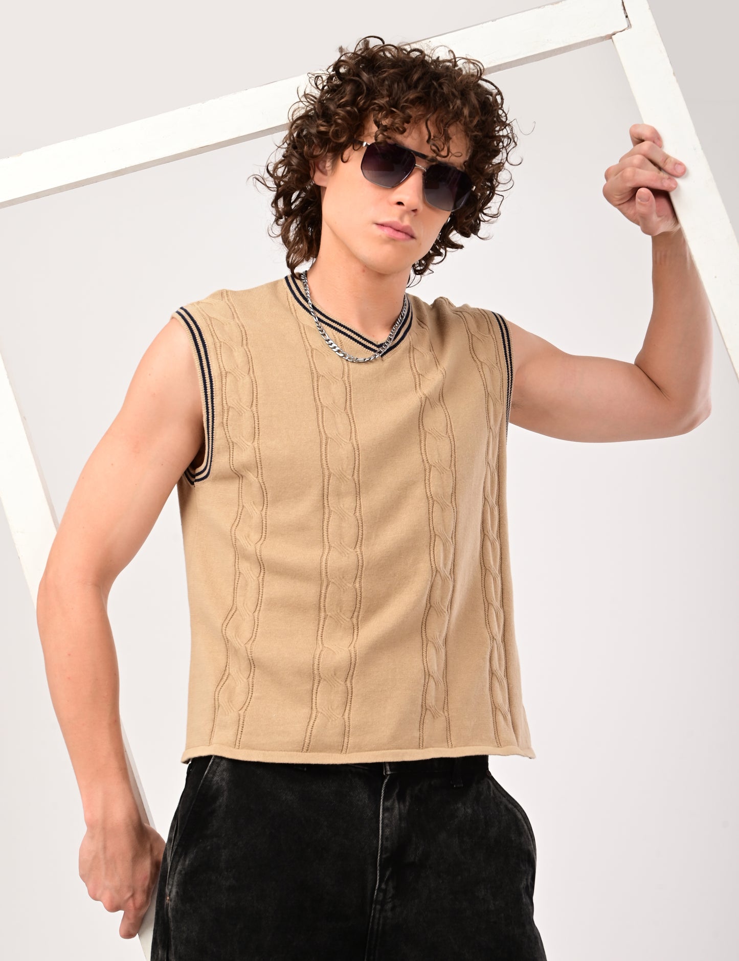 Halston Knit vest - BEIGE