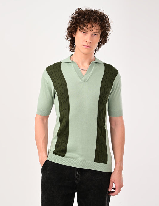 Solmare knitted Polo - MINT
