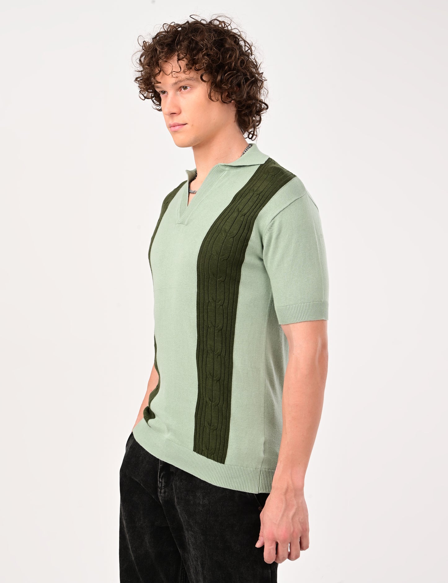 Solmare knitted Polo - MINT