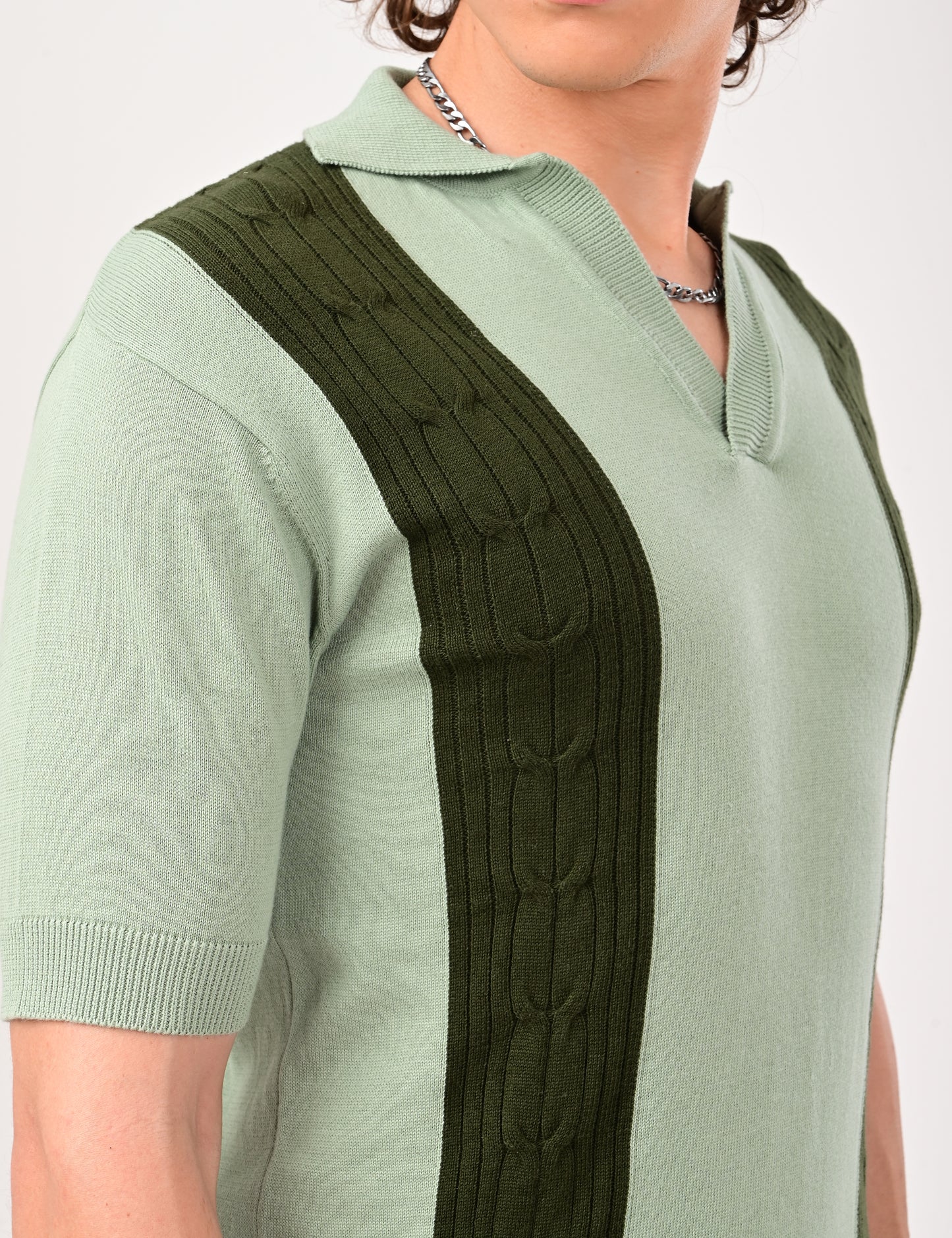 Solmare knitted Polo - MINT
