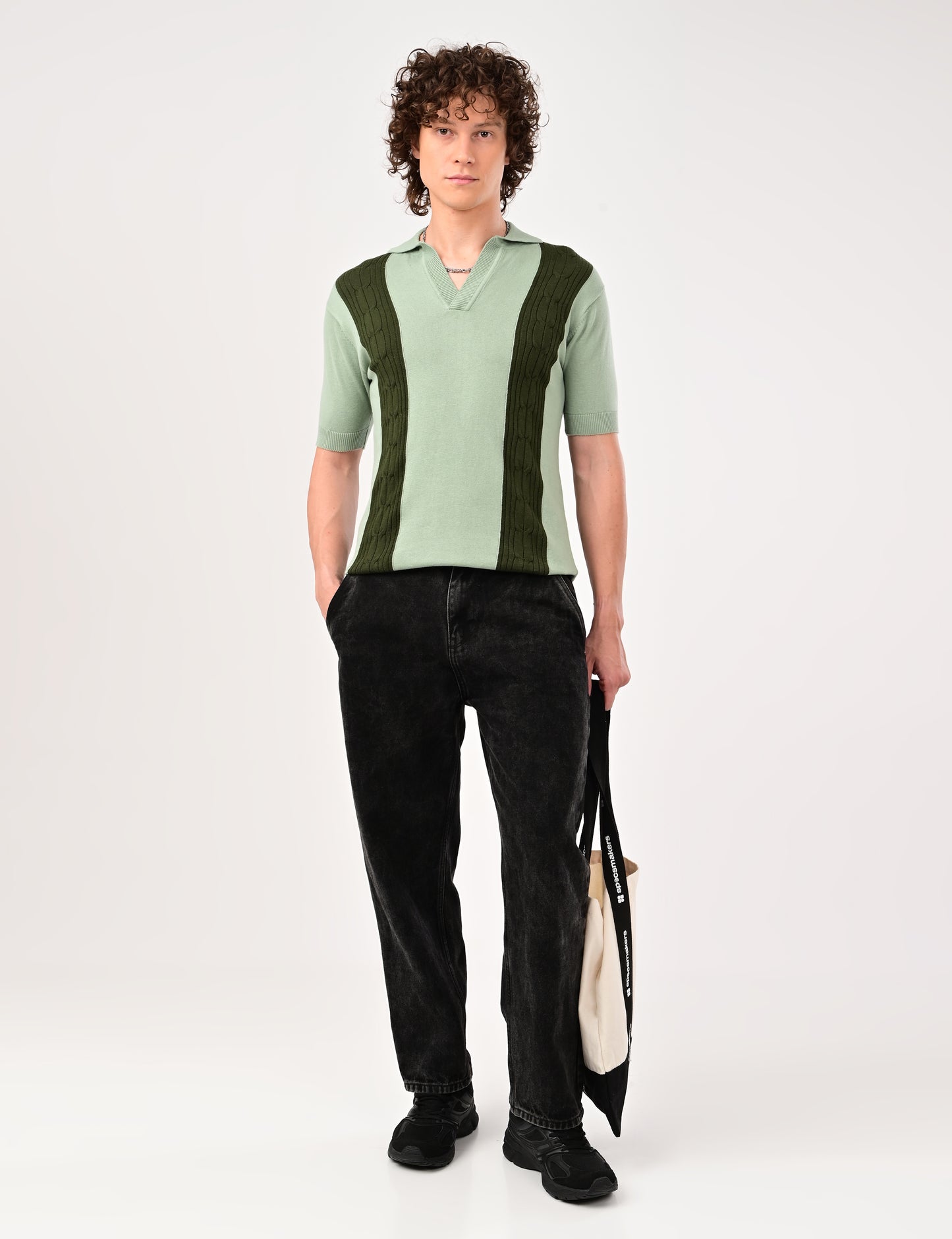 Solmare knitted Polo - MINT