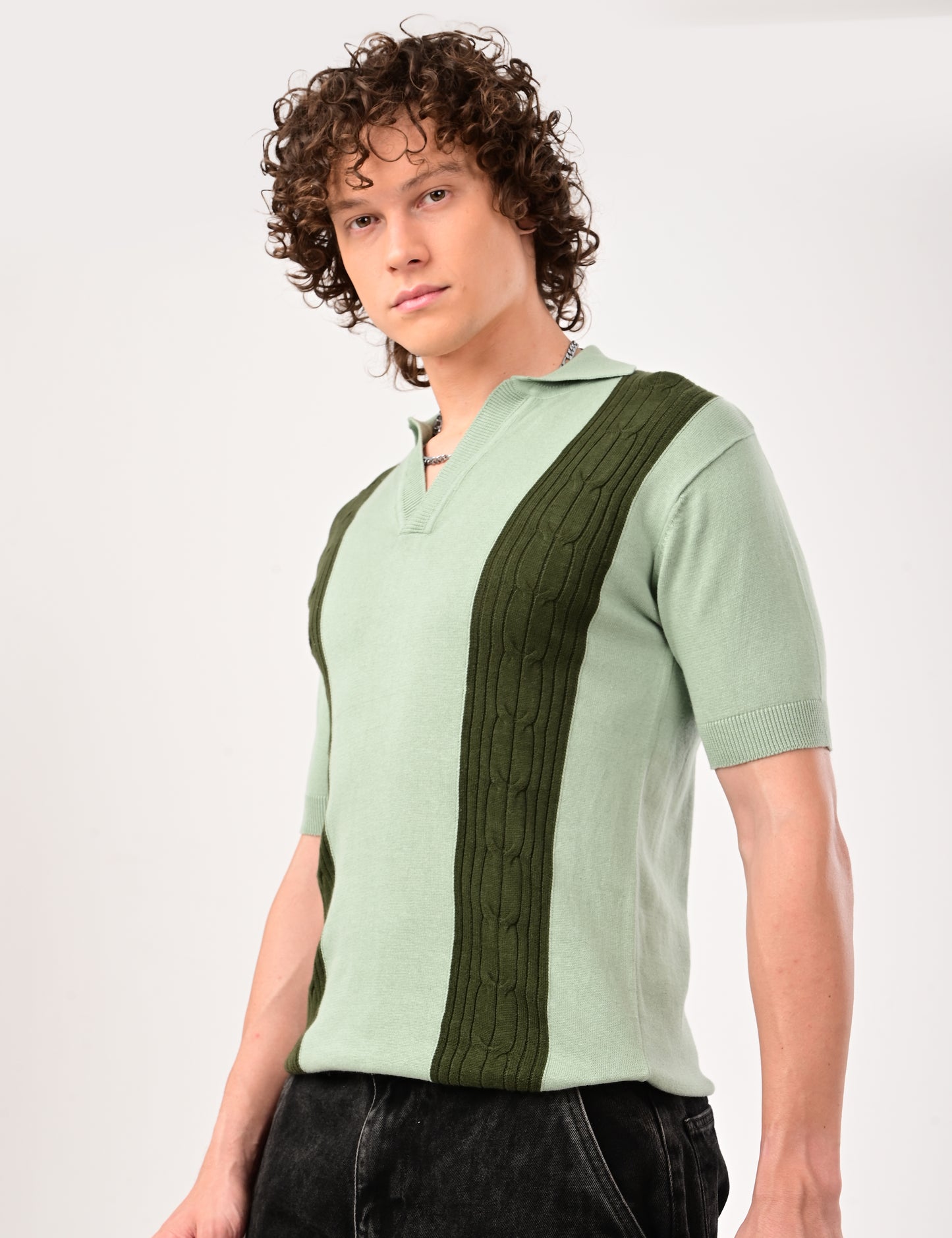 Solmare knitted Polo - MINT
