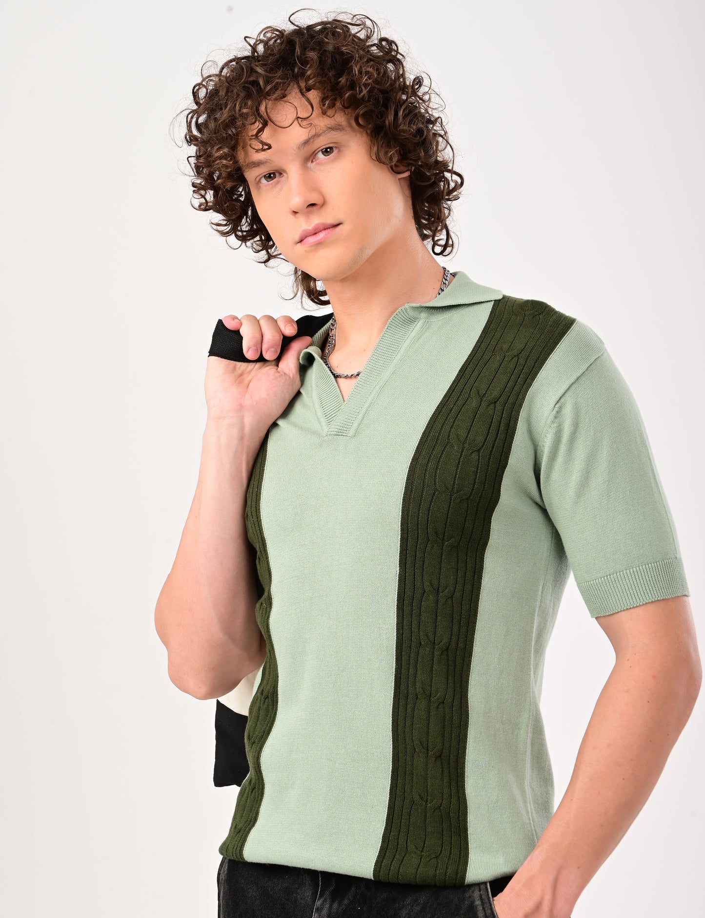 Solmare knitted Polo - MINT