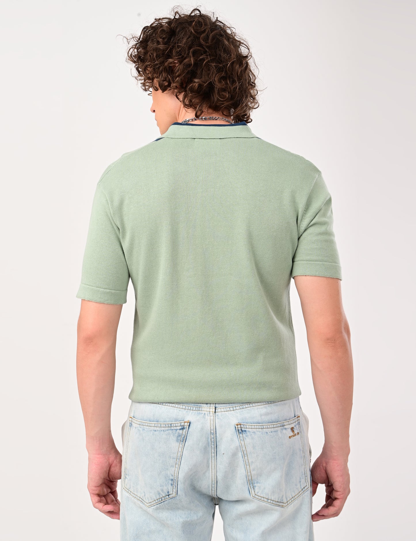 Fine Knit Polo - MINT