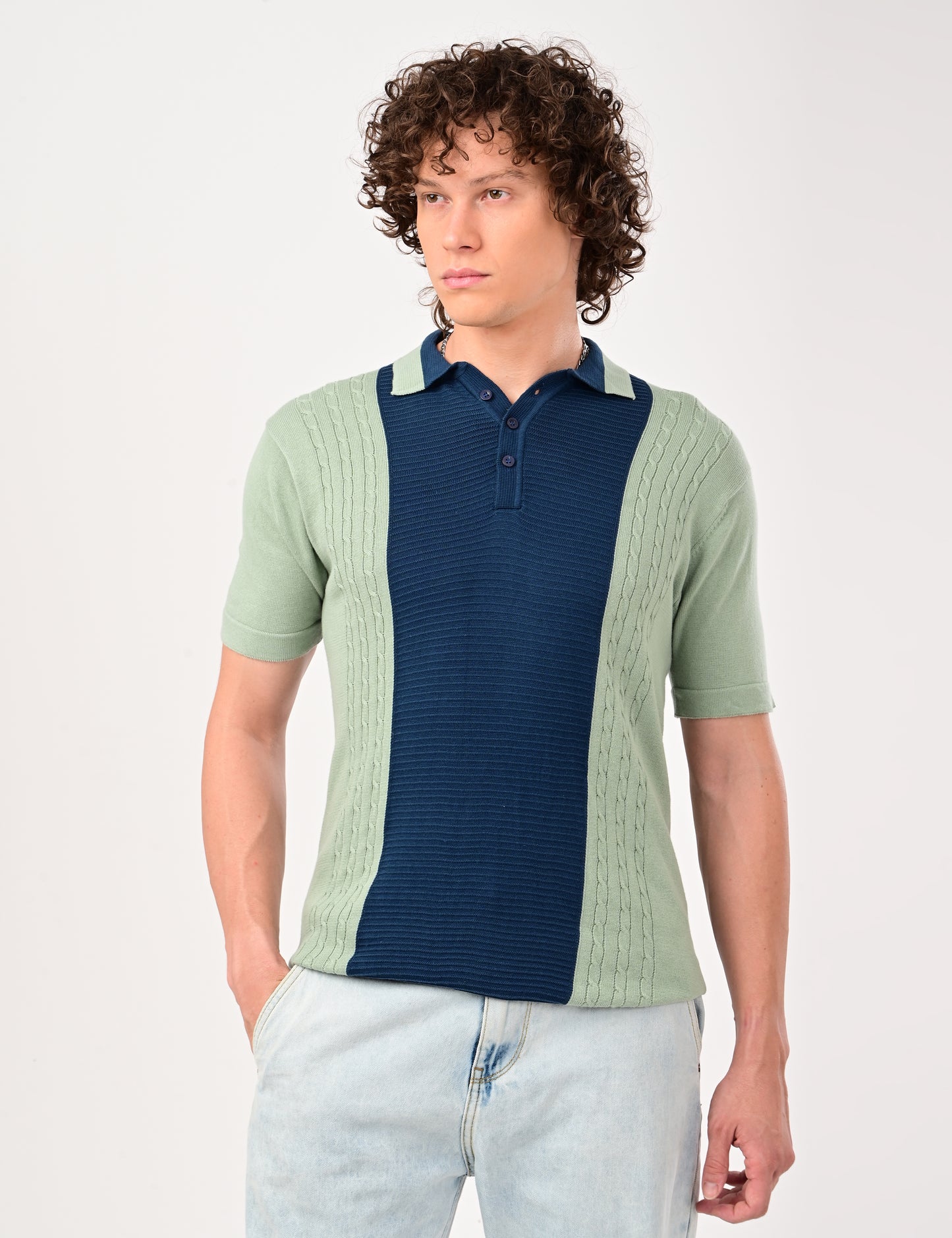Fine Knit Polo - MINT