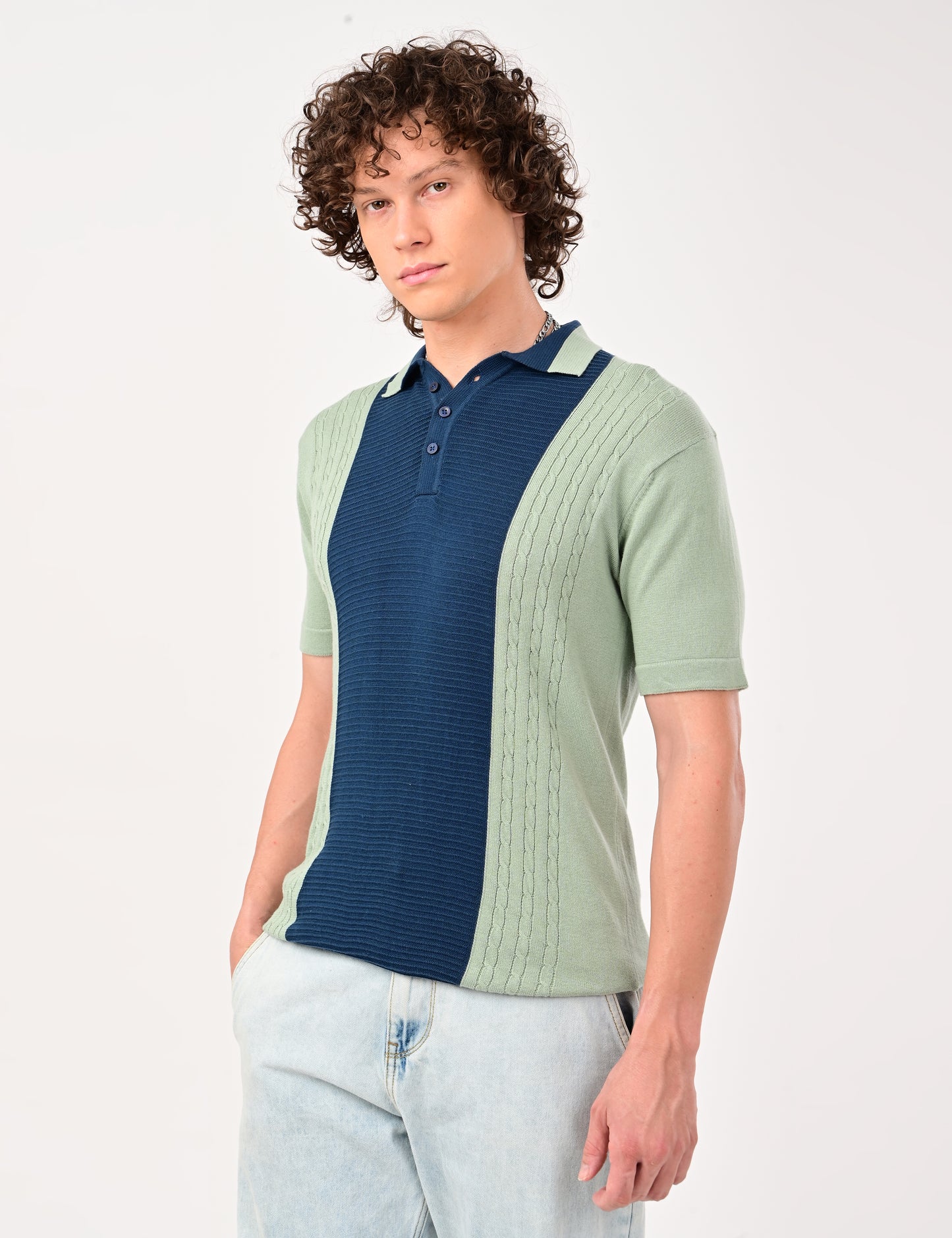 Fine Knit Polo - MINT