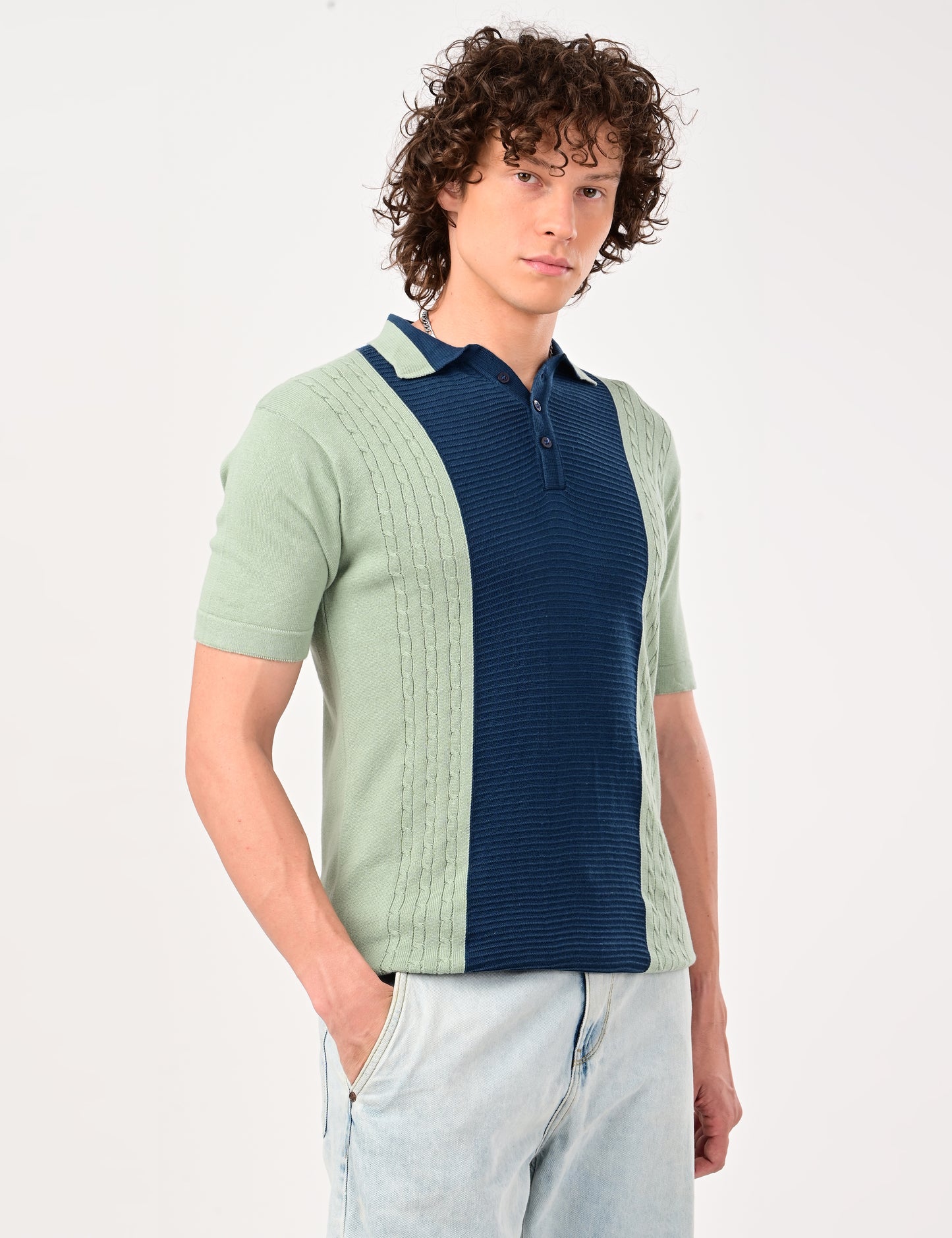 Fine Knit Polo - MINT