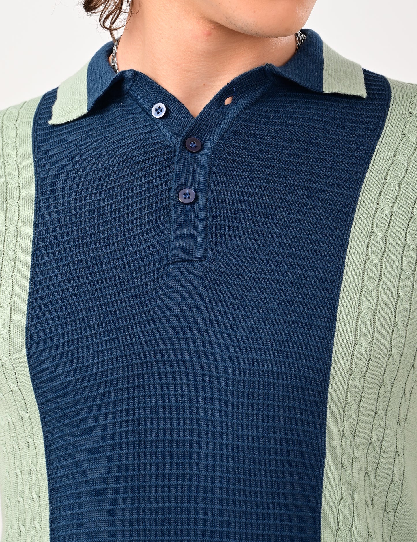 Fine Knit Polo - MINT