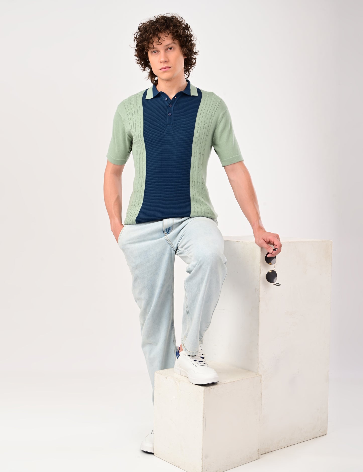 Fine Knit Polo - MINT