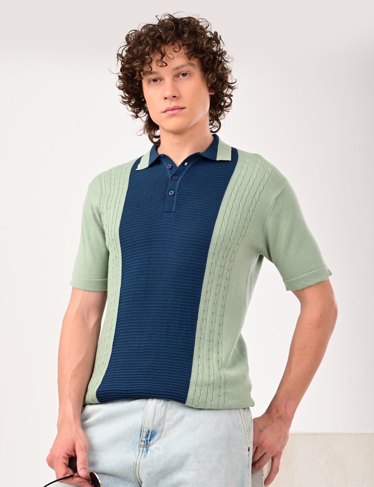 Fine Knit Polo - MINT