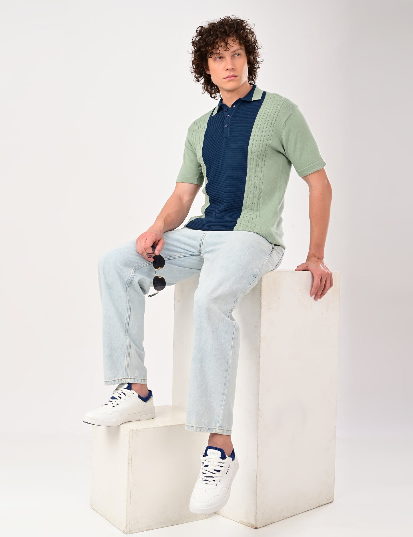 Fine Knit Polo - MINT