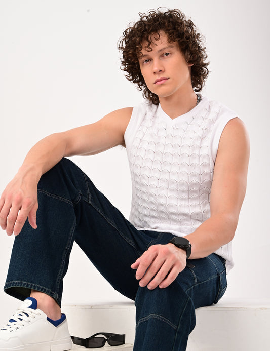 Aero Knit Vest - WHITE