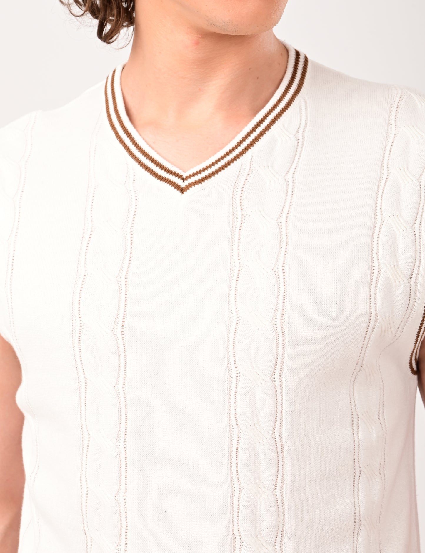 Halston Knit vest - WHITE