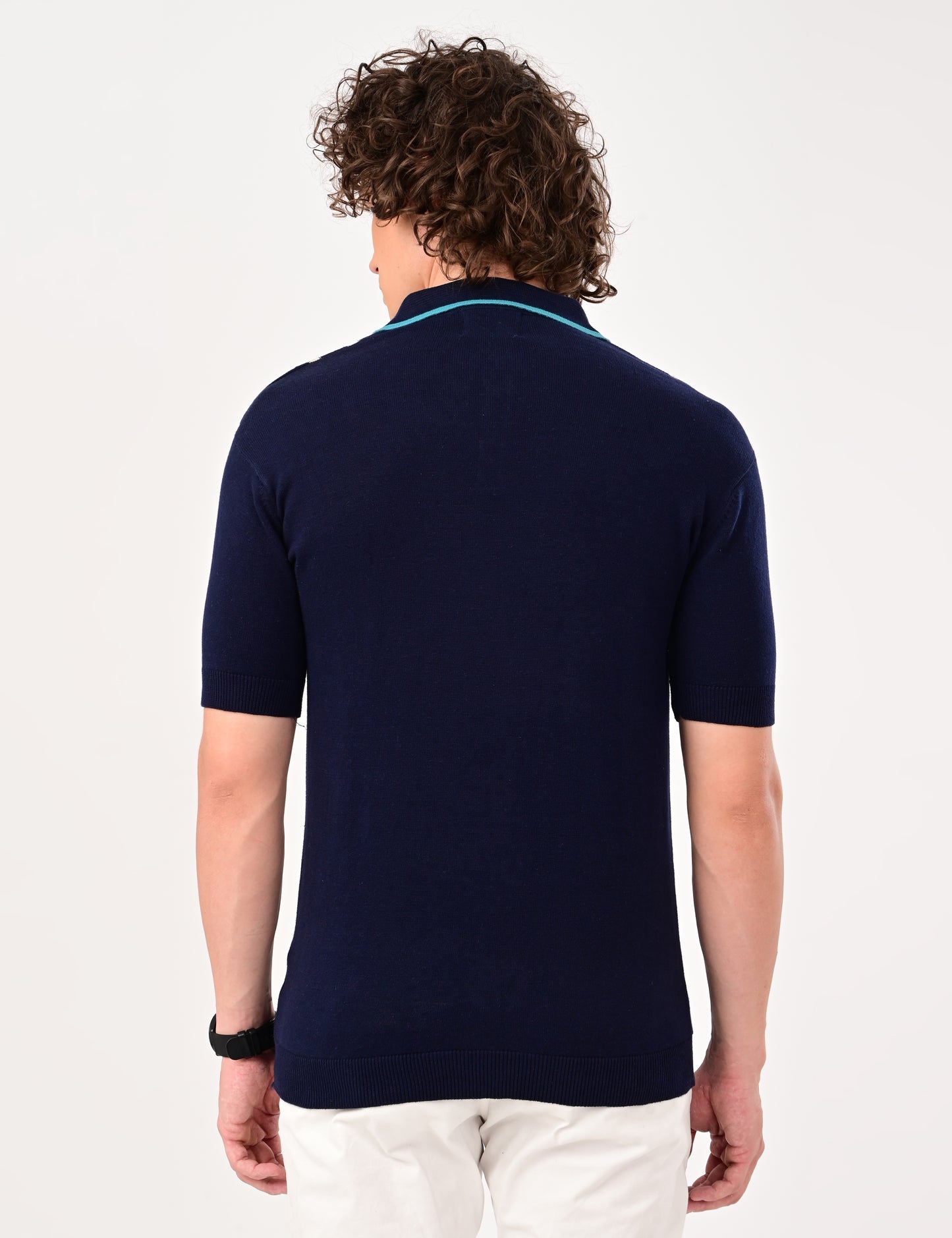 Orvello knitted Polo -  NAVY
