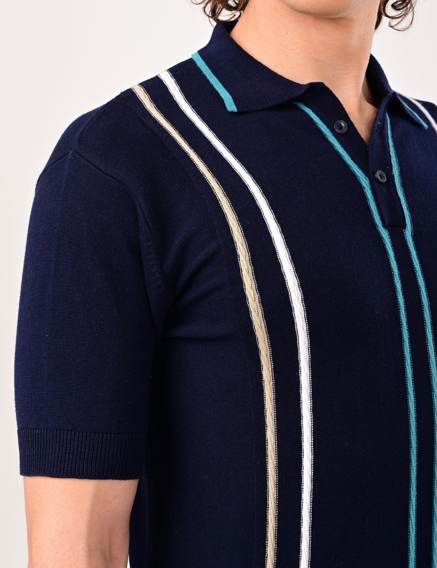 Orvello knitted Polo -  NAVY