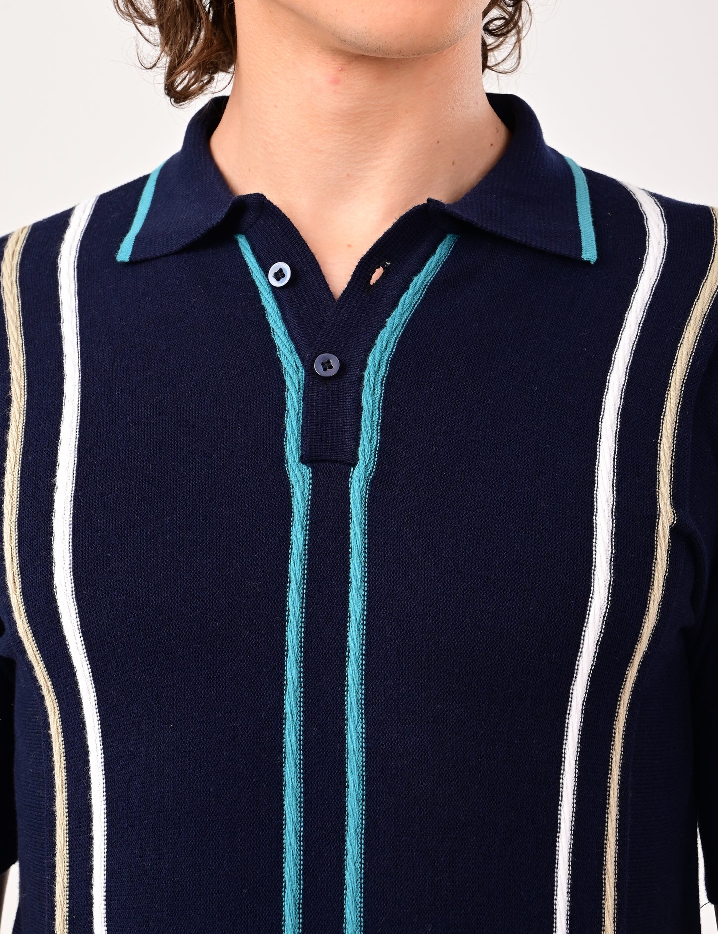 Orvello knitted Polo -  NAVY