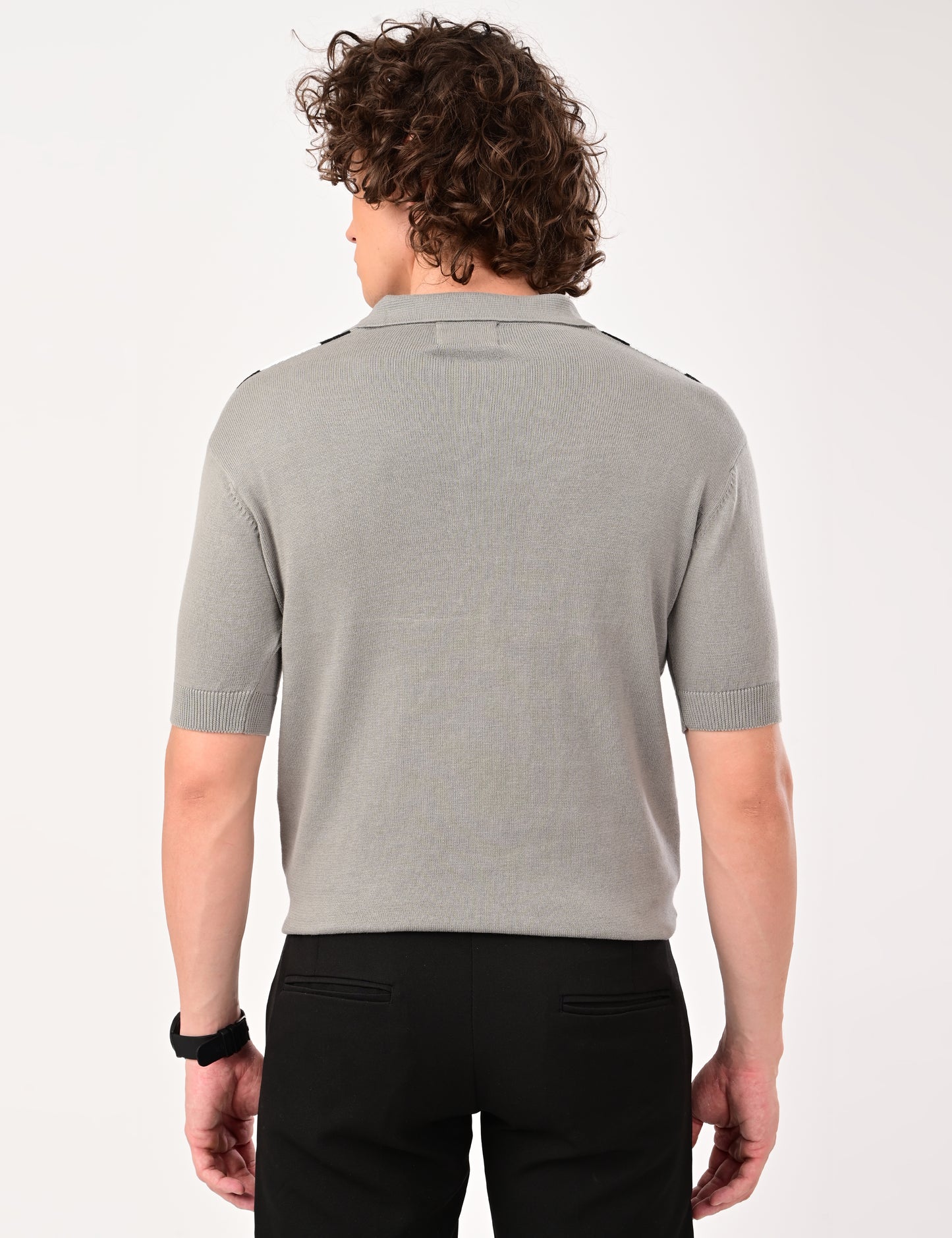 Venturo knitted Polo - GREY