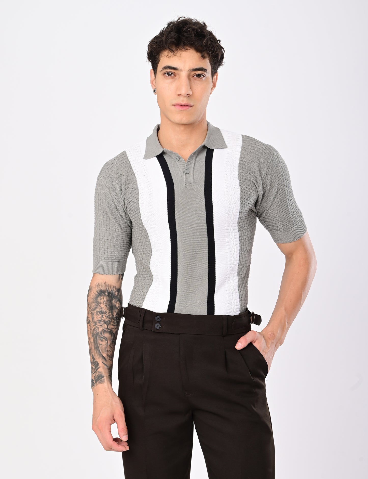 Shelf Knit Tshirt - GREY