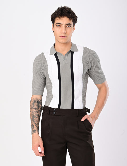 Shelf Knit Tshirt - GREY