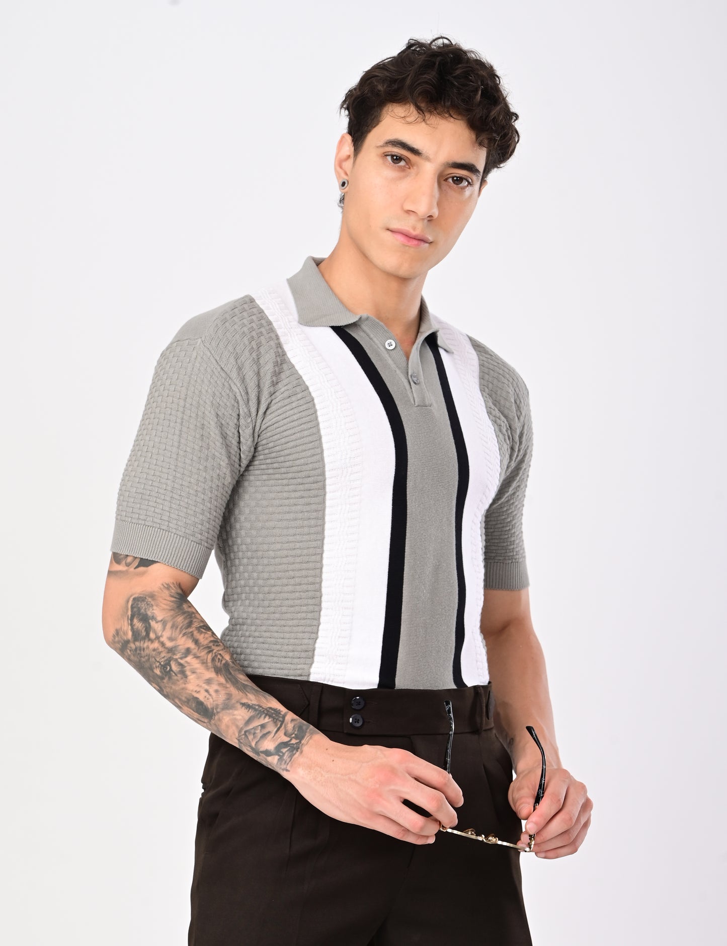 Shelf Knit Tshirt - GREY