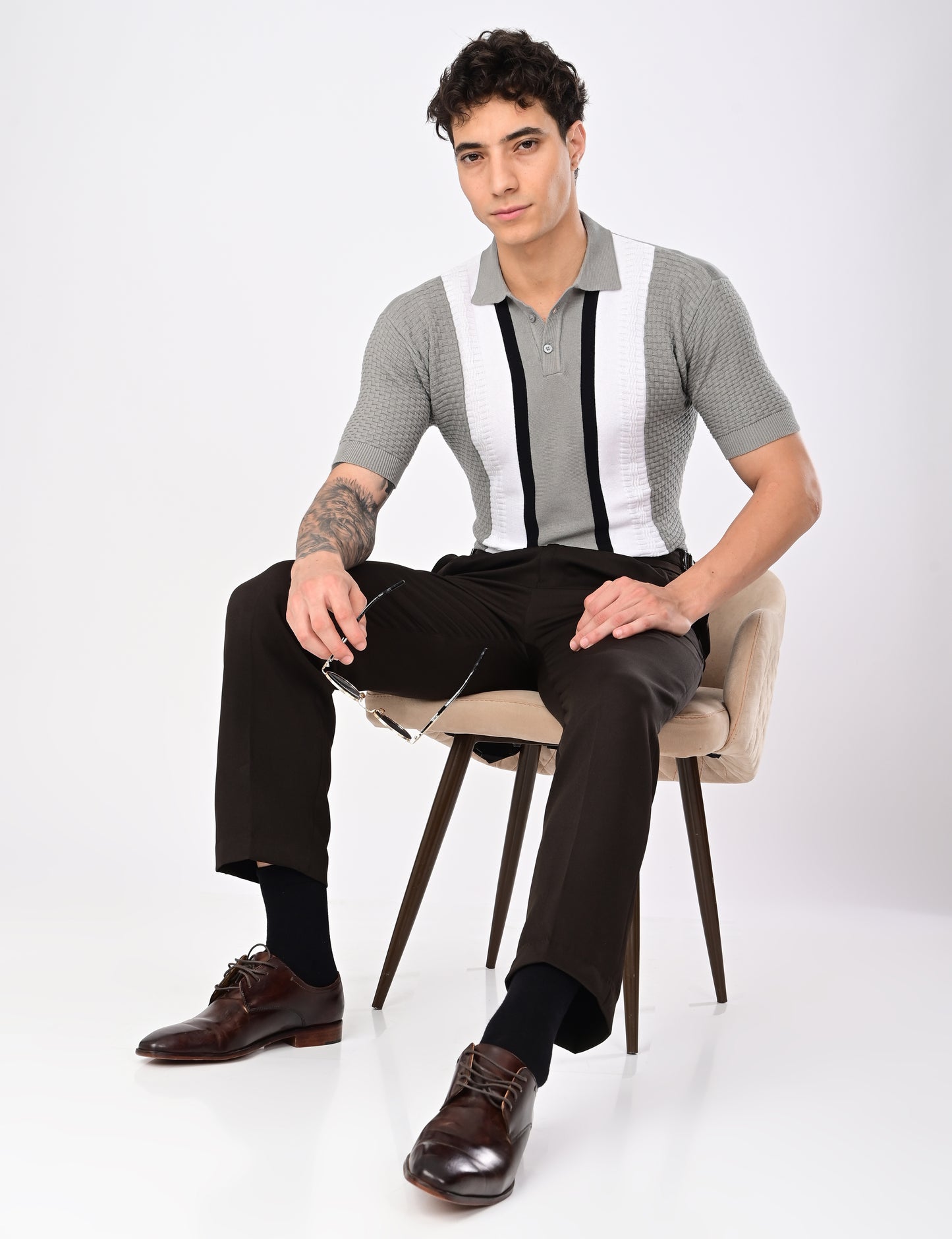Shelf Knit Tshirt - GREY