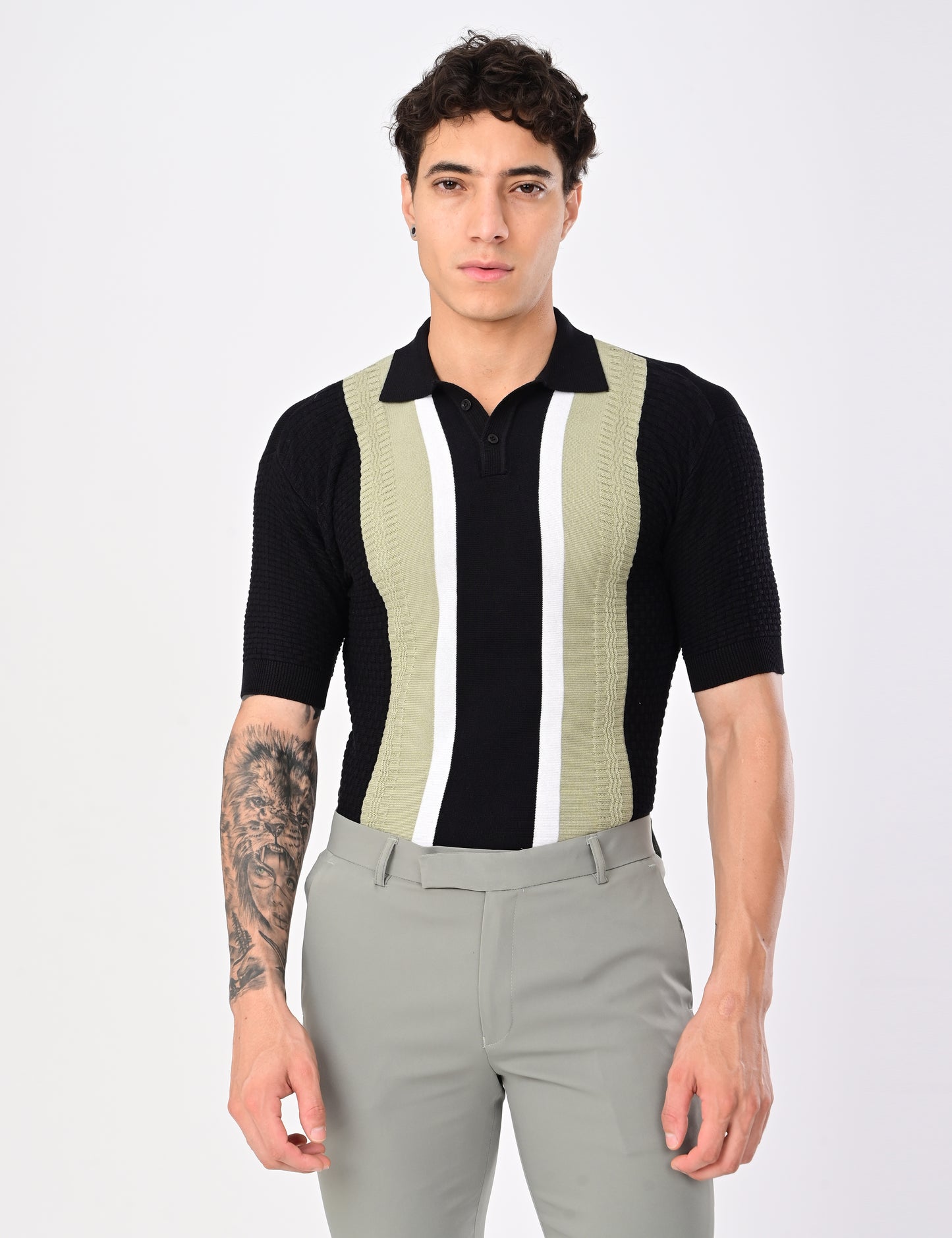 Shelf Knit Tshirt - BLACK