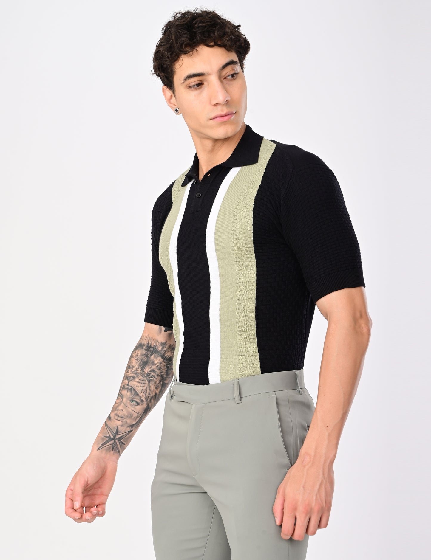 Shelf Knit Tshirt - BLACK