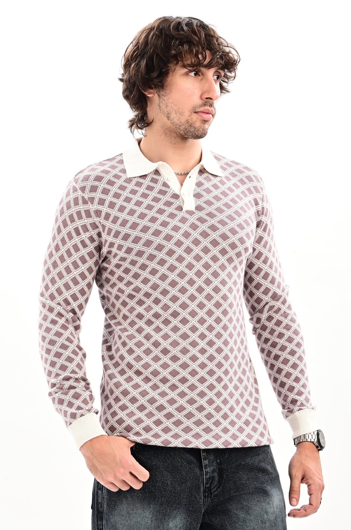 The Windsor Full Sleeve Polo - PURPLE