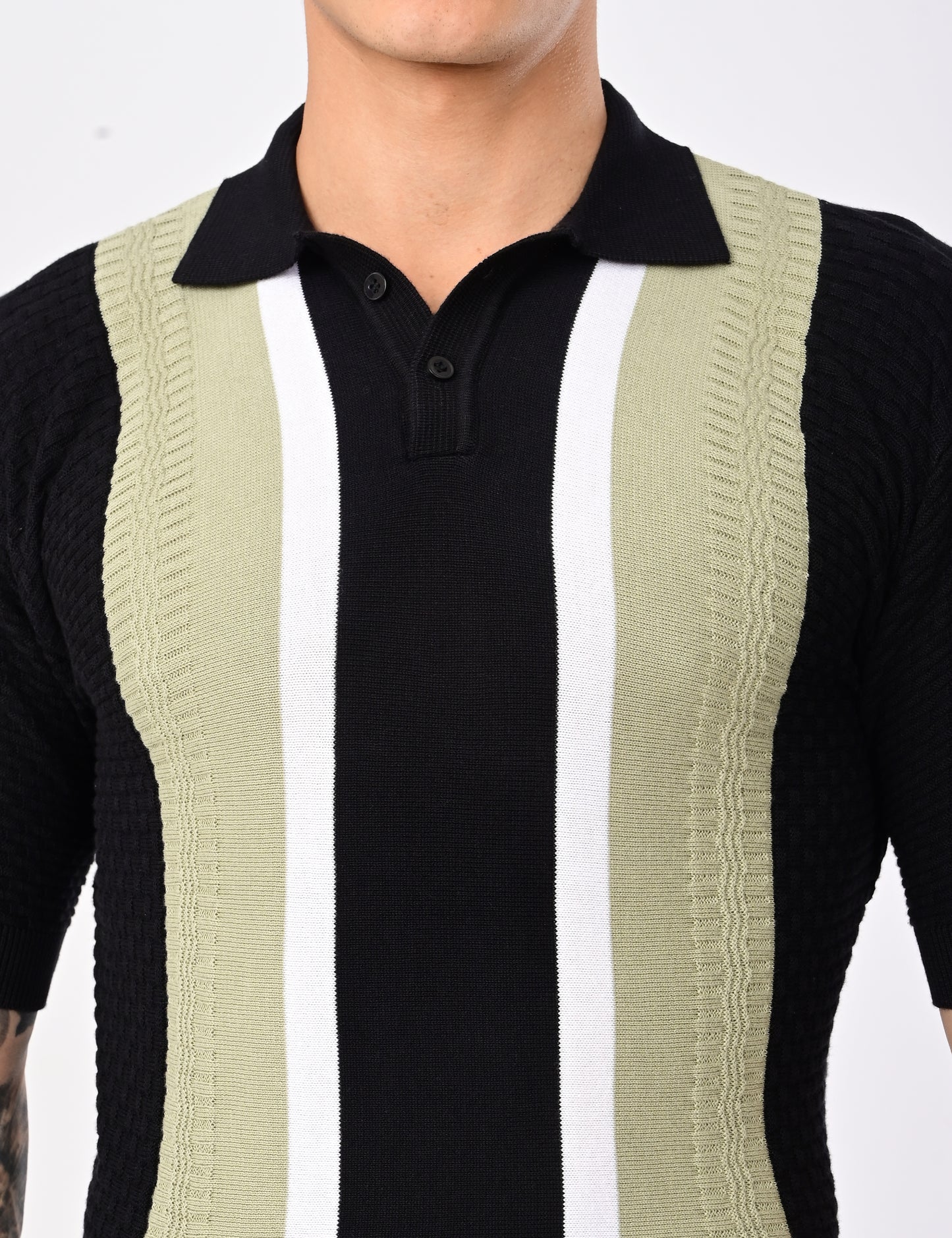 Shelf Knit Tshirt - BLACK