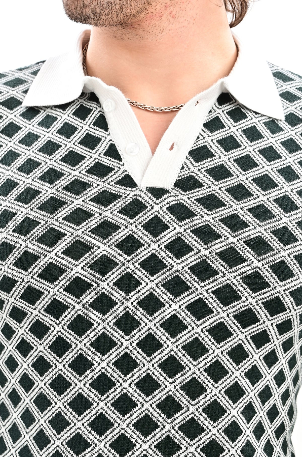 The Windsor Full Sleeve Polo -BOTTLE GREEN